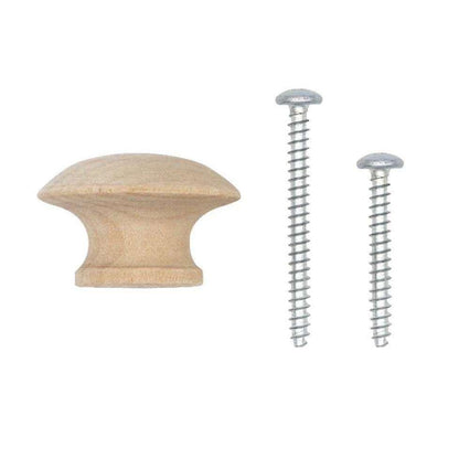 By Grebet.dk Træ greb Møbelknopper i lyst træ (Diameter: 38 mm)