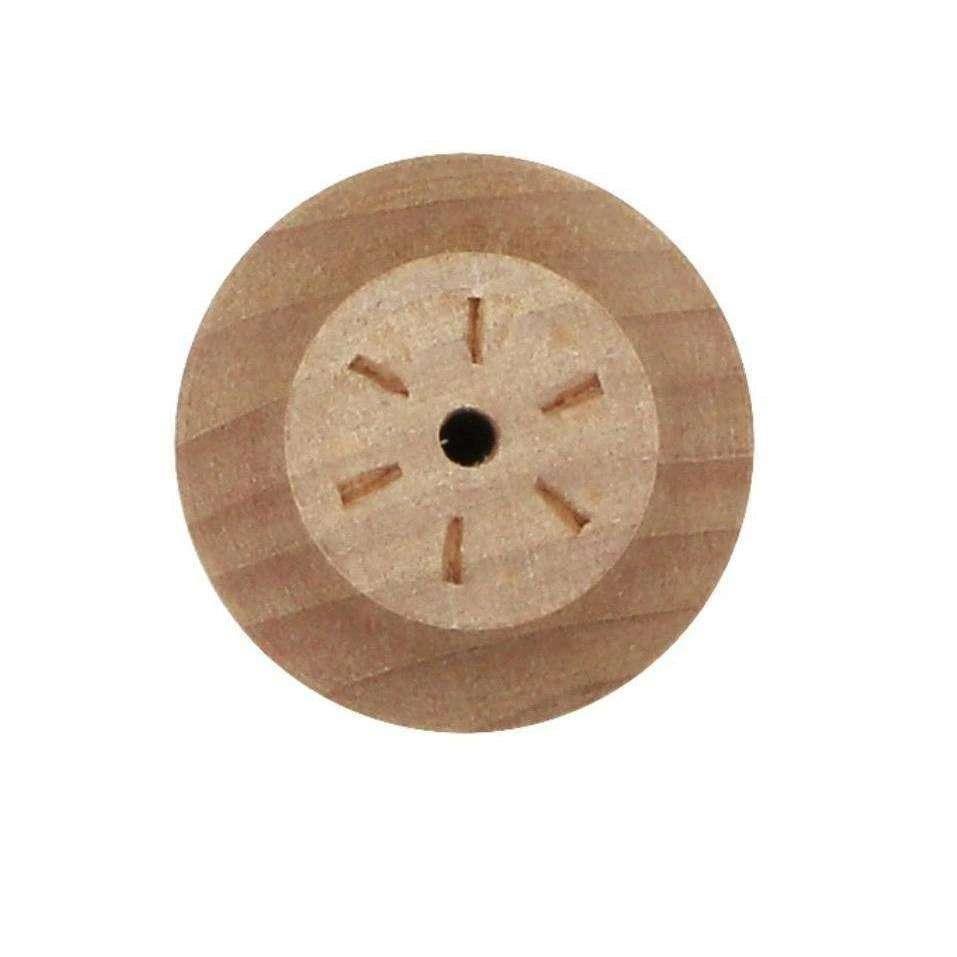 By Grebet.dk Træ greb Møbelknopper i lyst træ (Diameter: 38 mm)