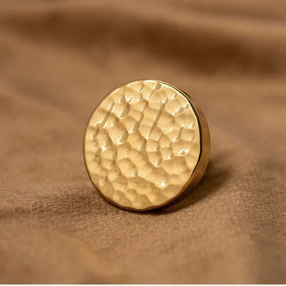 Møbelknop i banket messing (Ø: 25 mm eller 28 mm) - Grebet