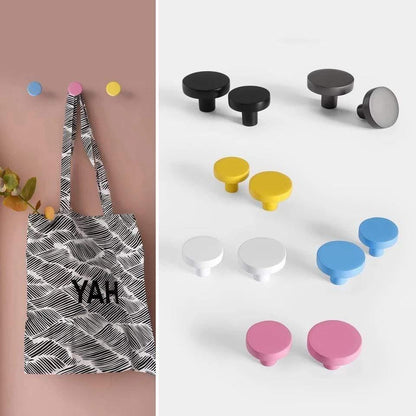 Grebet Runde møbelknopper i flotte farver (Metal, Ø: 30 mm / 35 mm)