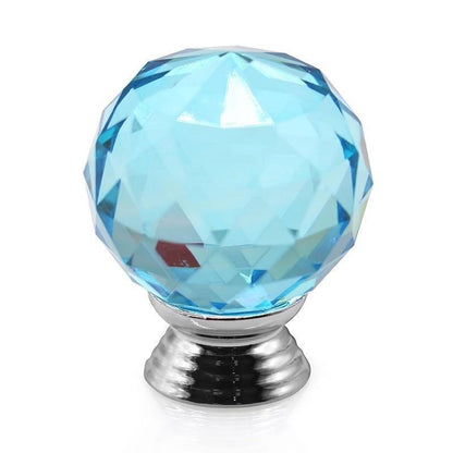 By Grebet.dk Glas Turkisblå Rundt glas greb (Ø: 30 mm) FLERE FARVER