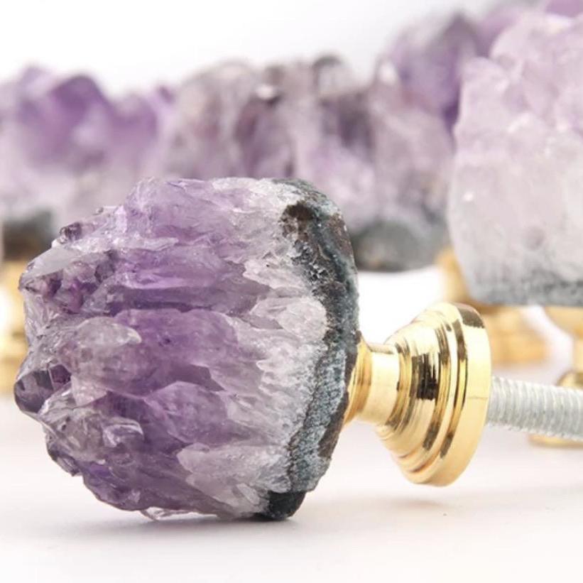 Rustikke rå ametyster (Ø: 23-29 mm) - Grebet