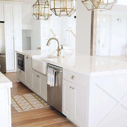 Skal håndtag i antik messing look (64 mm) - Grebet