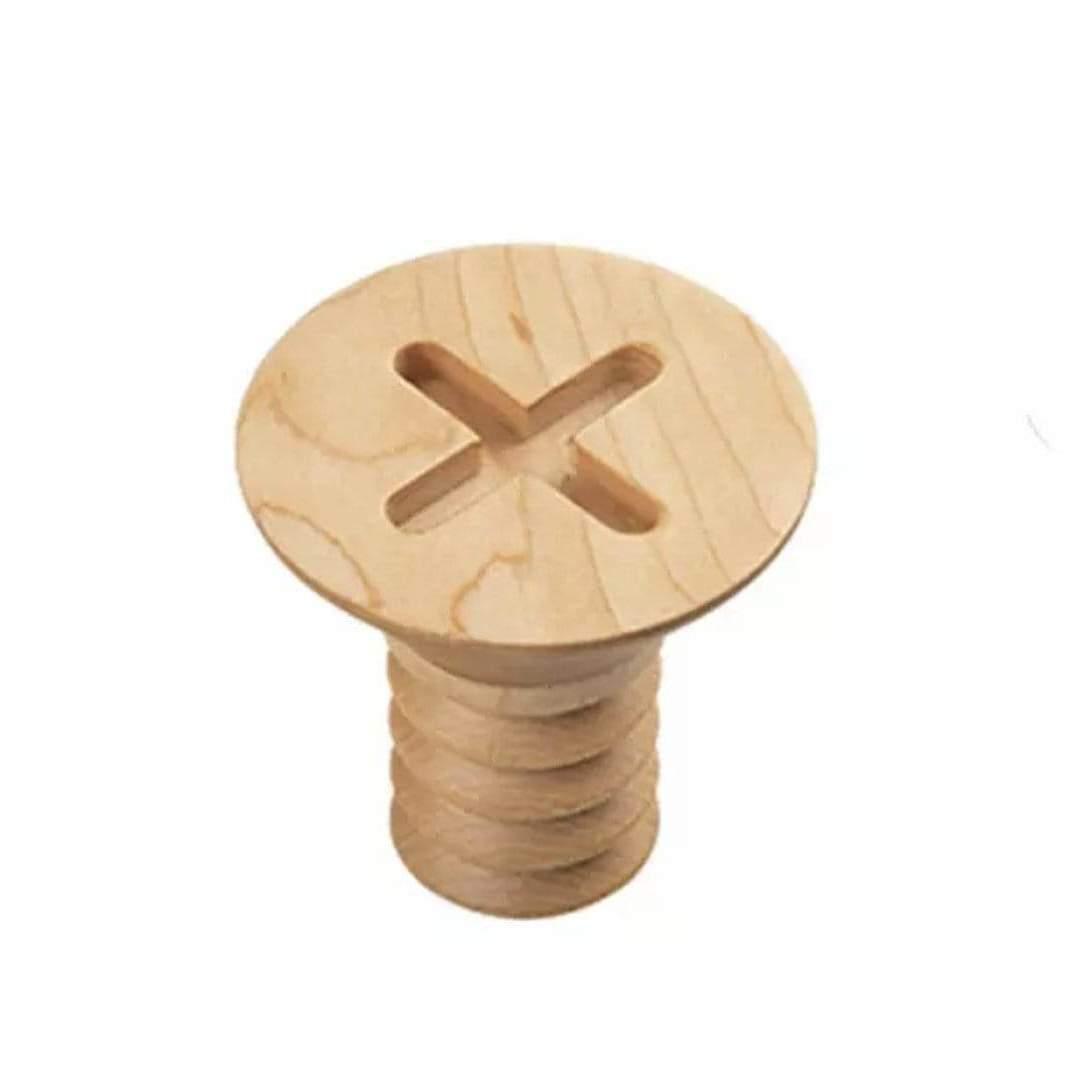 By Grebet Knage Plus (kryds) Skrue knager i lyst træ