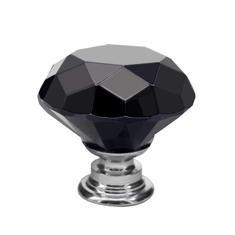 🖤 Sort diamant greb i glas (Ø: 30 mm) - Grebet