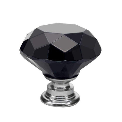 🖤 Sort diamant greb i glas (Ø: 30 mm) - Grebet