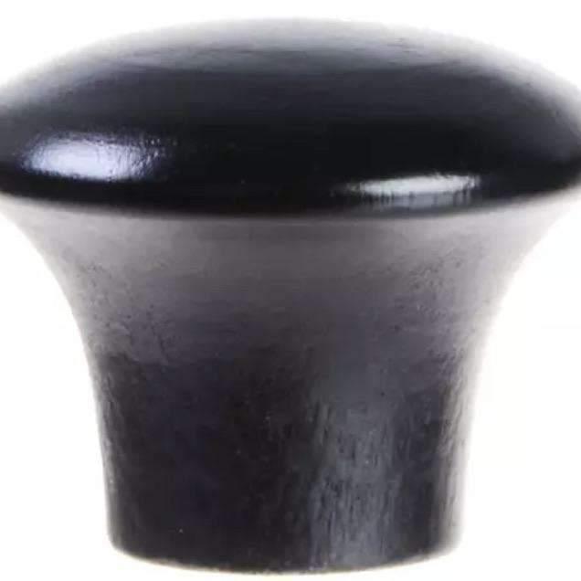 By Grebet Træ greb Sortmalede træ møbelknopper (Ø: 22,5 mm)